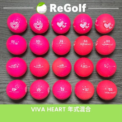 【中古】 ロストボール ビバハート ピンク 年式混合 20球 ACランク ゴルフボール リゴルフ